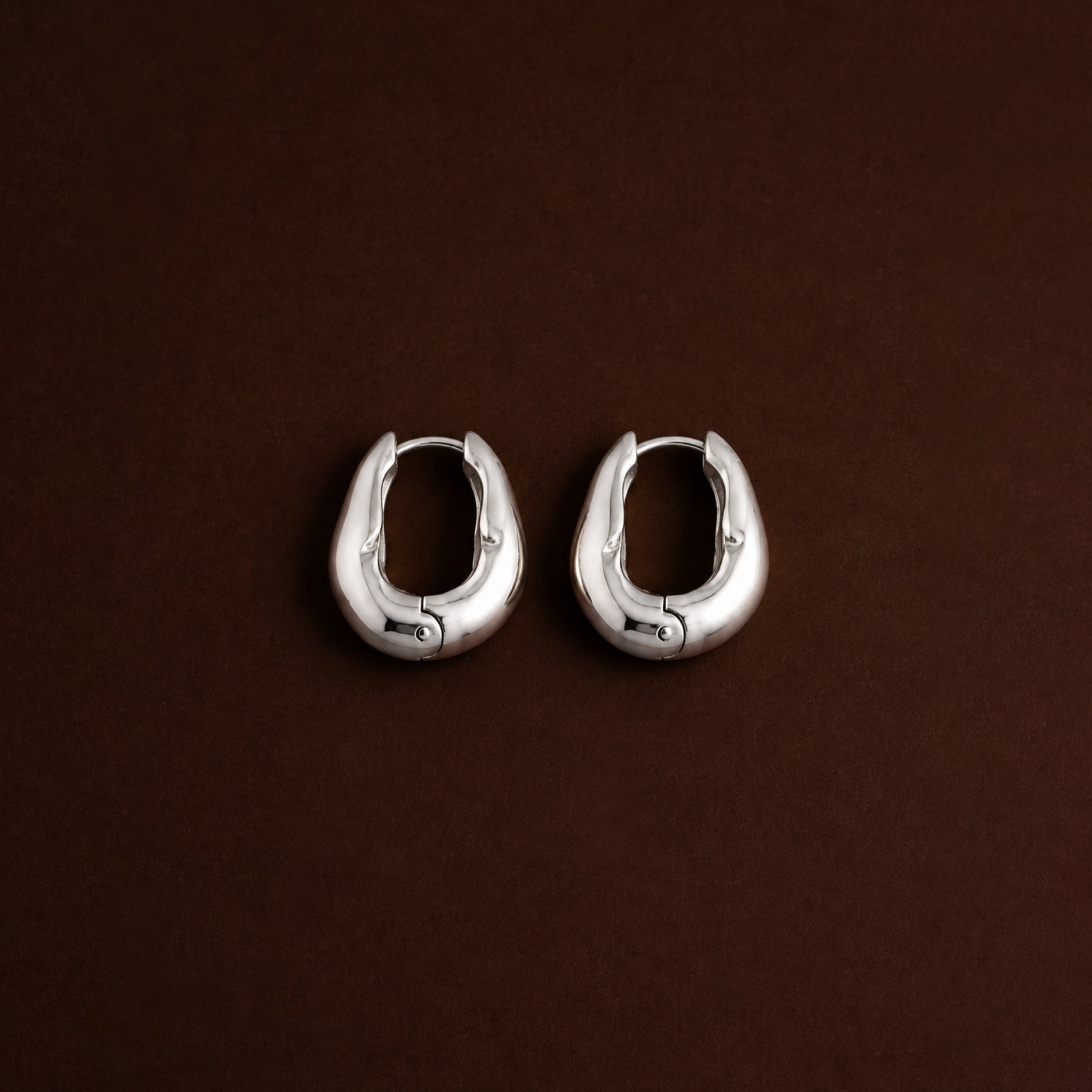 Silver Organic Hoops