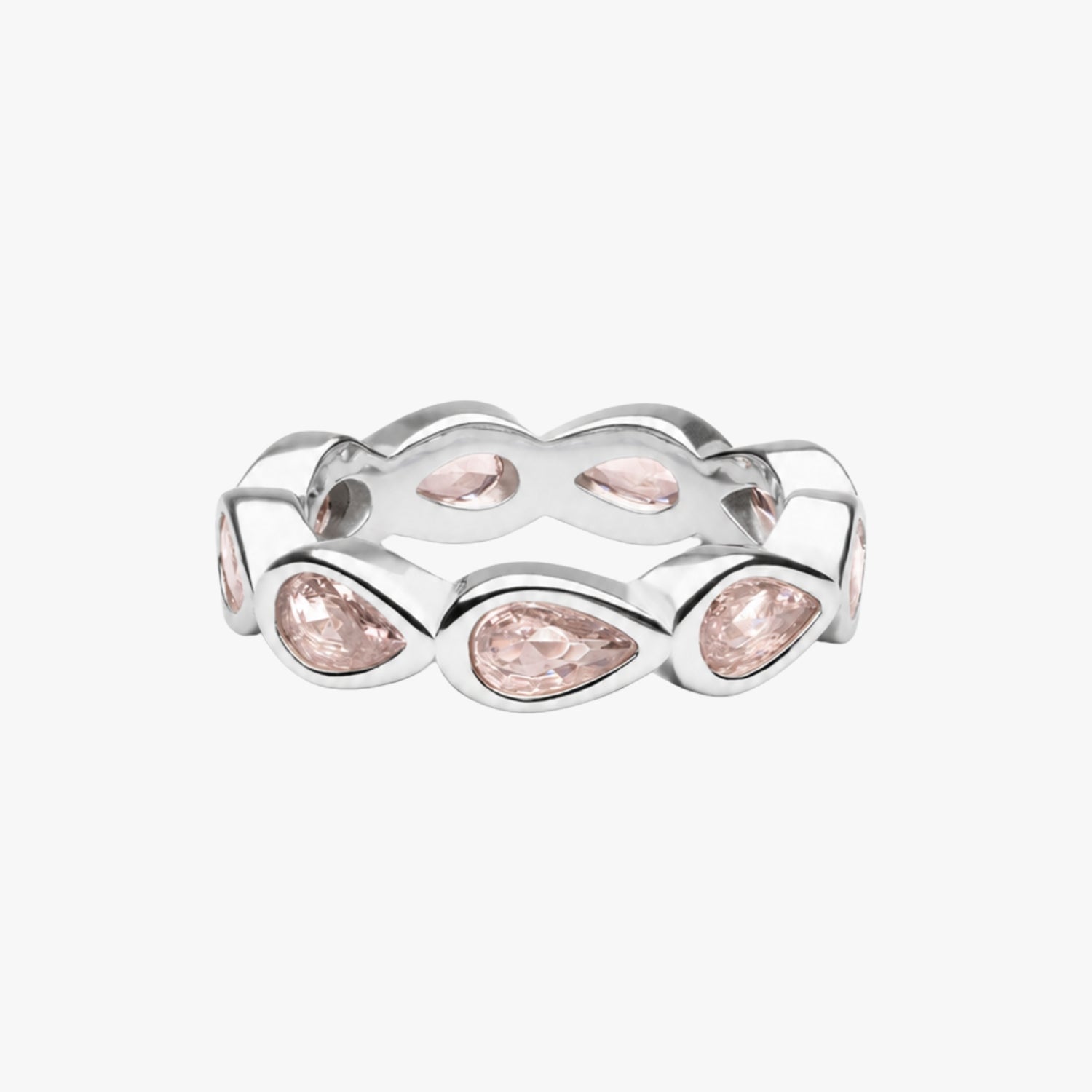 Silver pink Ring