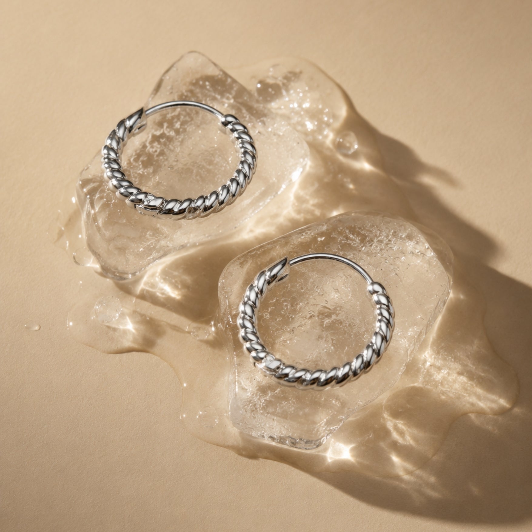 Silver Twisted Earrings