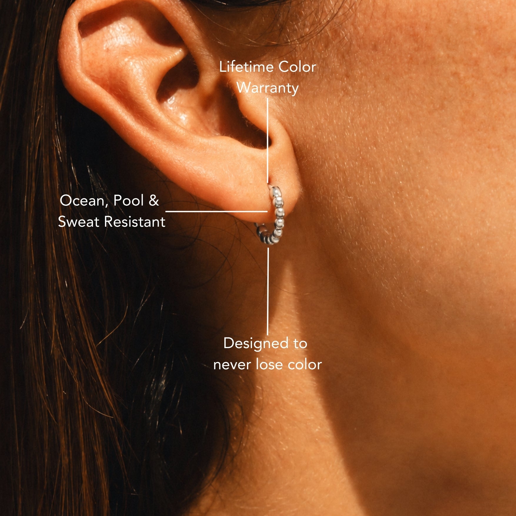 Silver Waterproof Earrings
