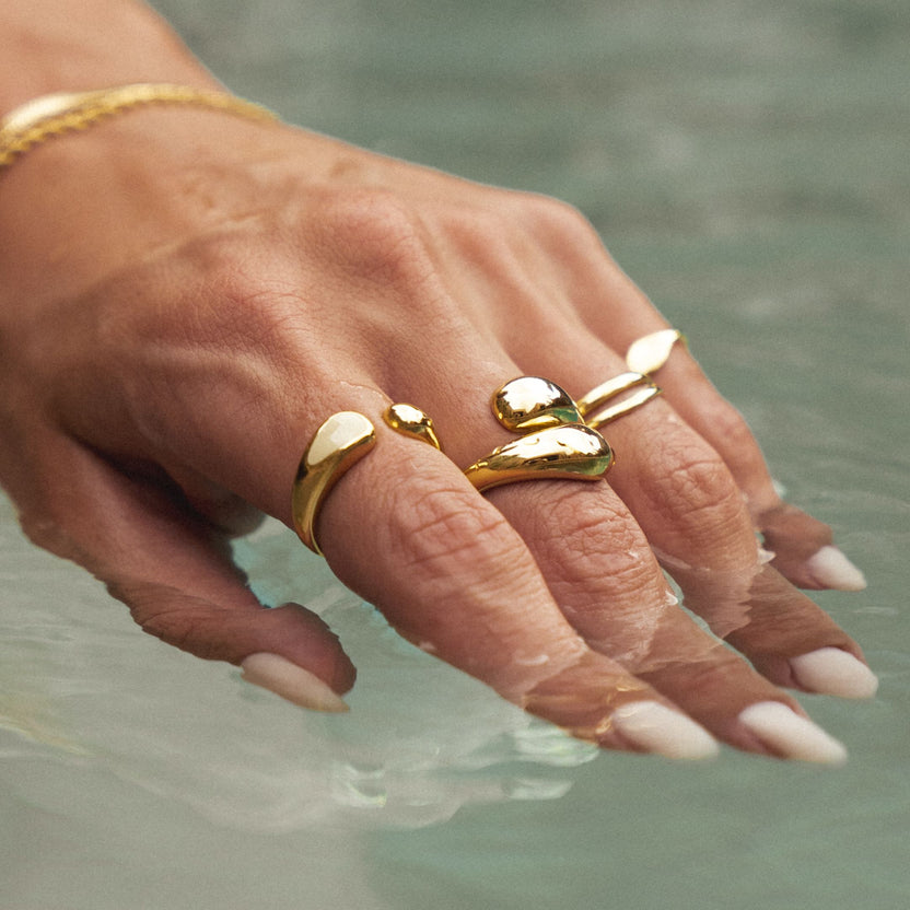 Double Twist Open Ring