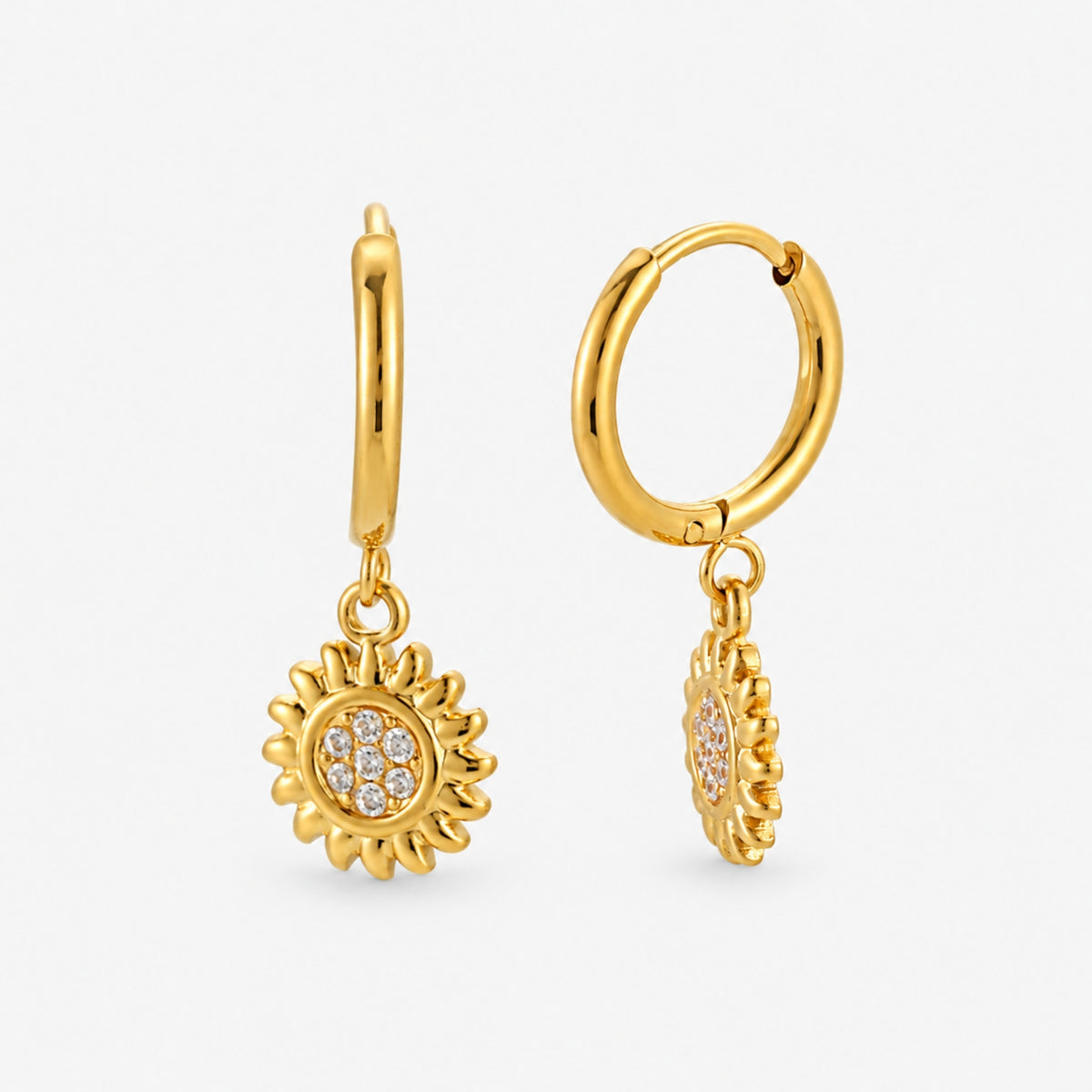 Sun Hoop Earrings