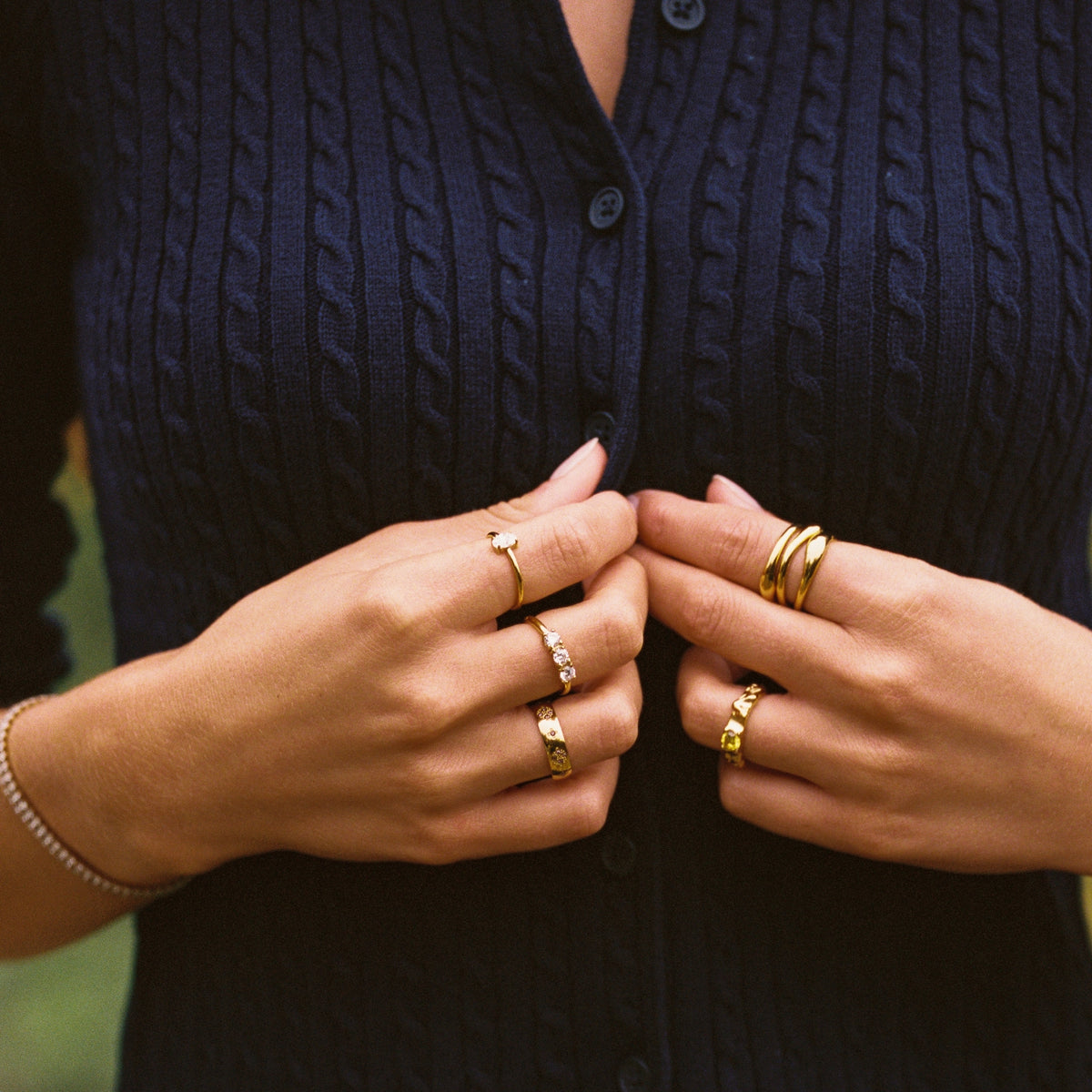 Three Gemstone Ring
