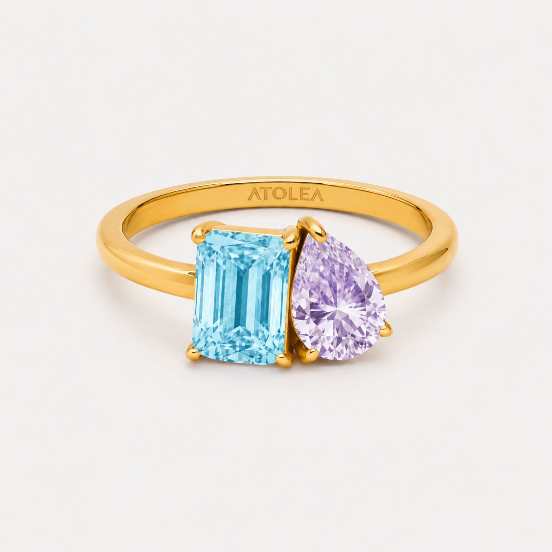 Two Stone Birthstone Ring