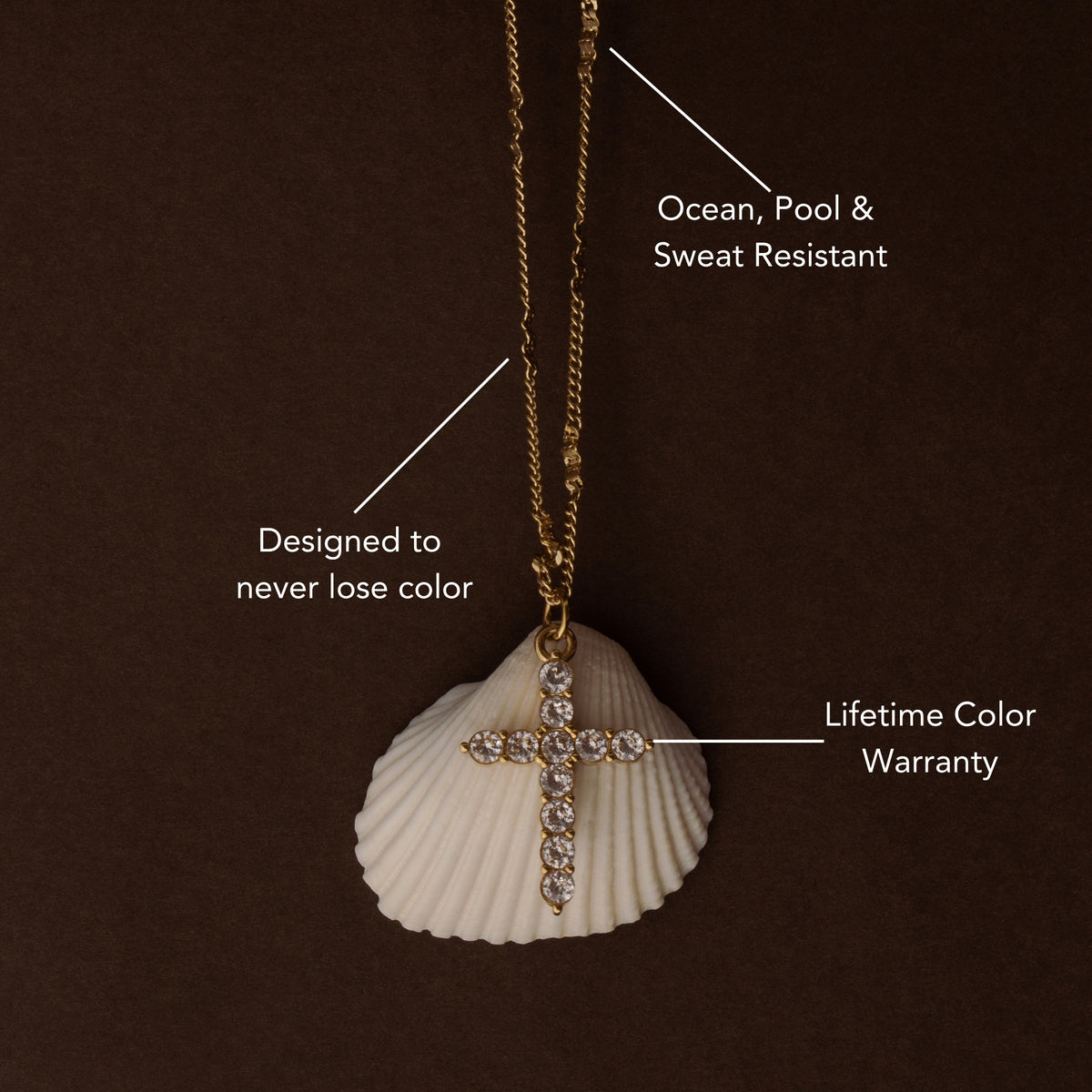 Waterproof Cross Necklace