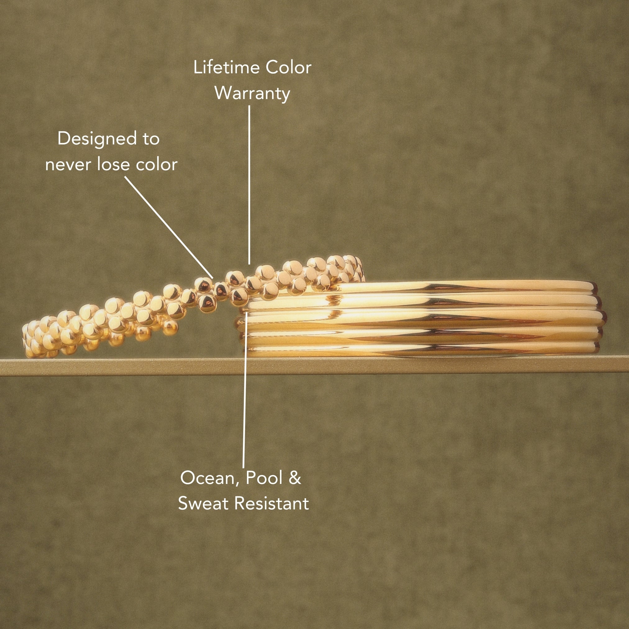 Waterproof Gold Beads