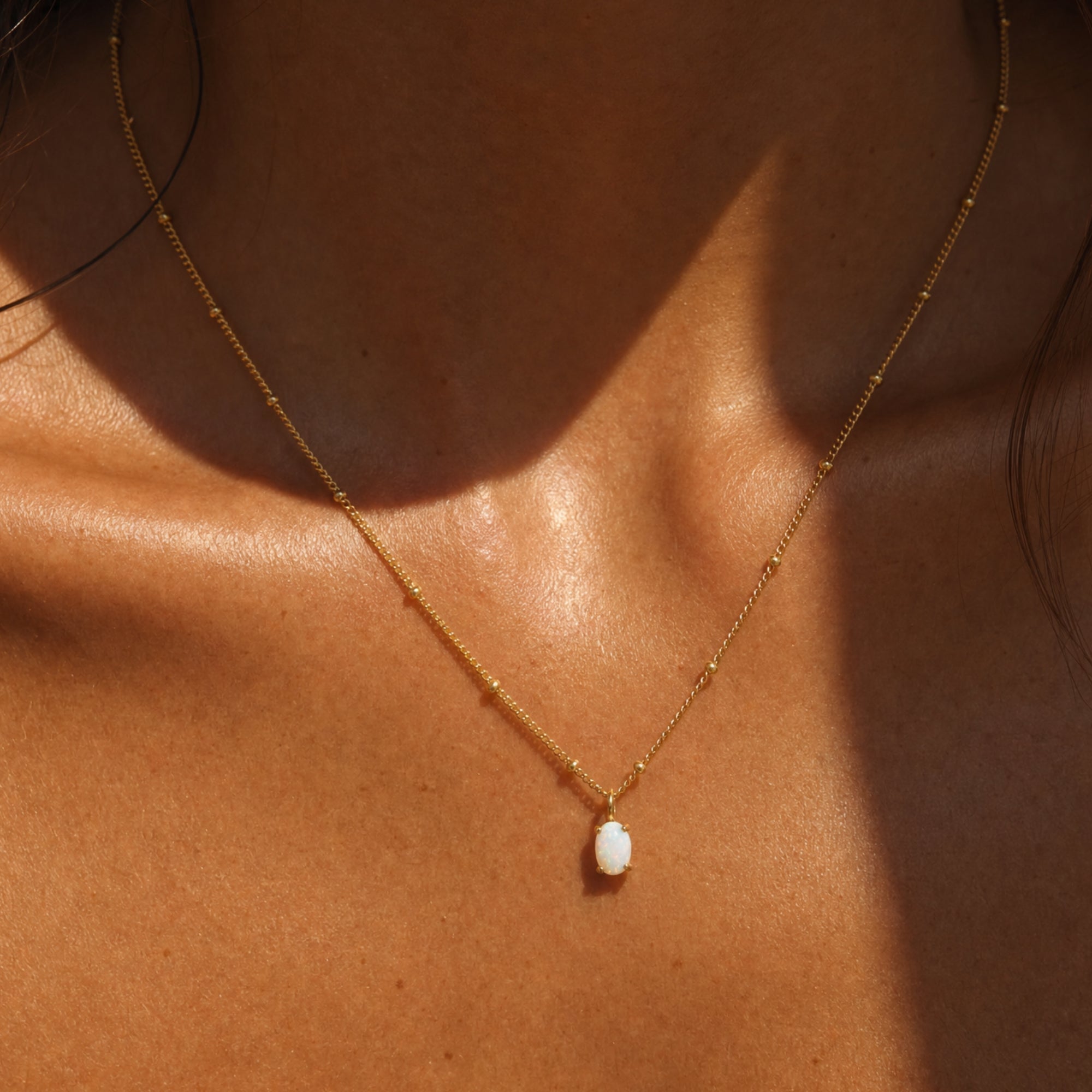Waterproof Opal Necklace