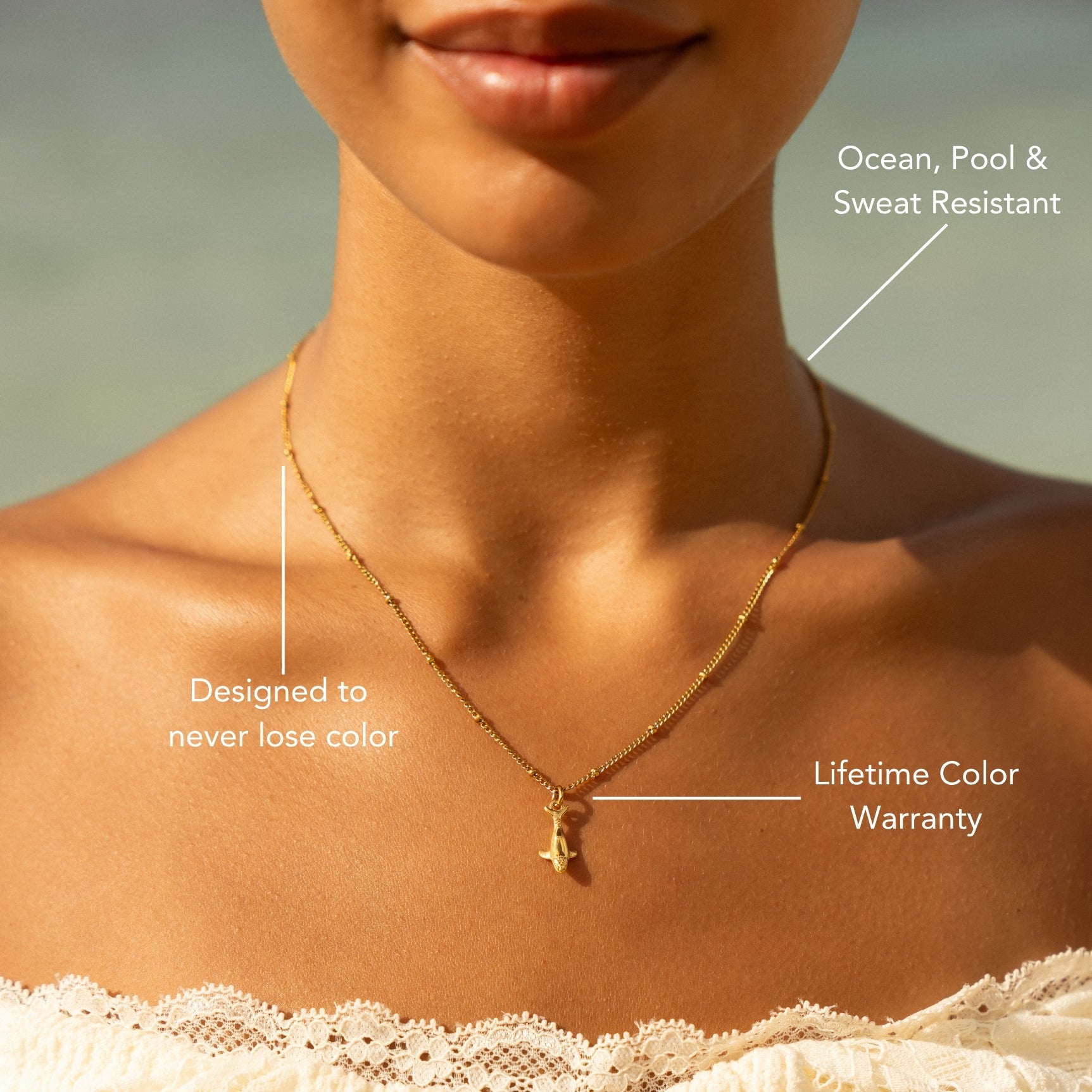 Whale Gold Charm Necklace