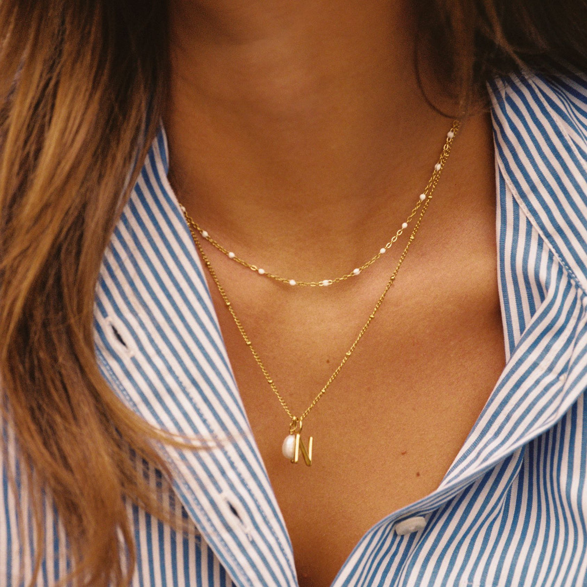 White Beaded Choker
