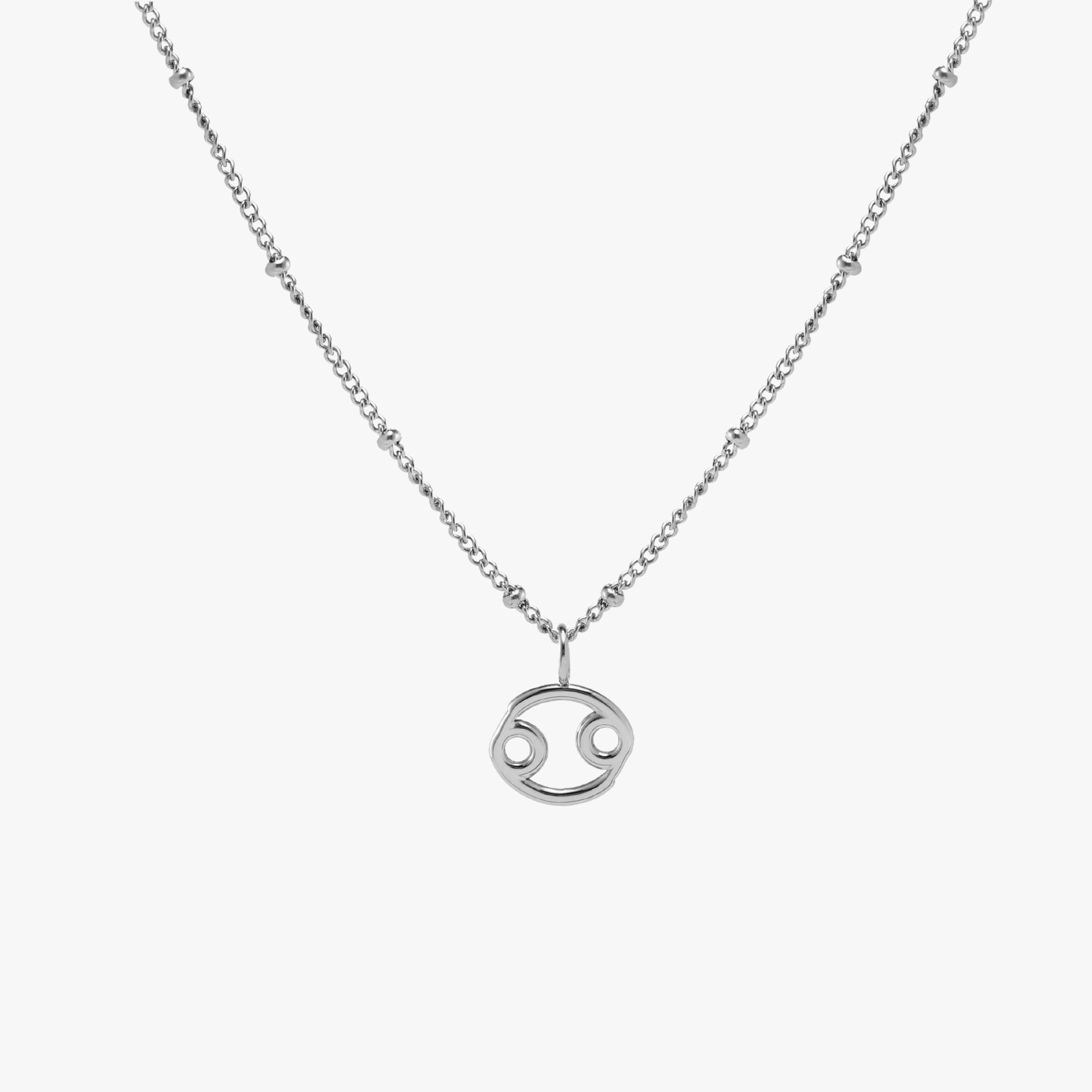 Zodiac Necklace Cancer Silver