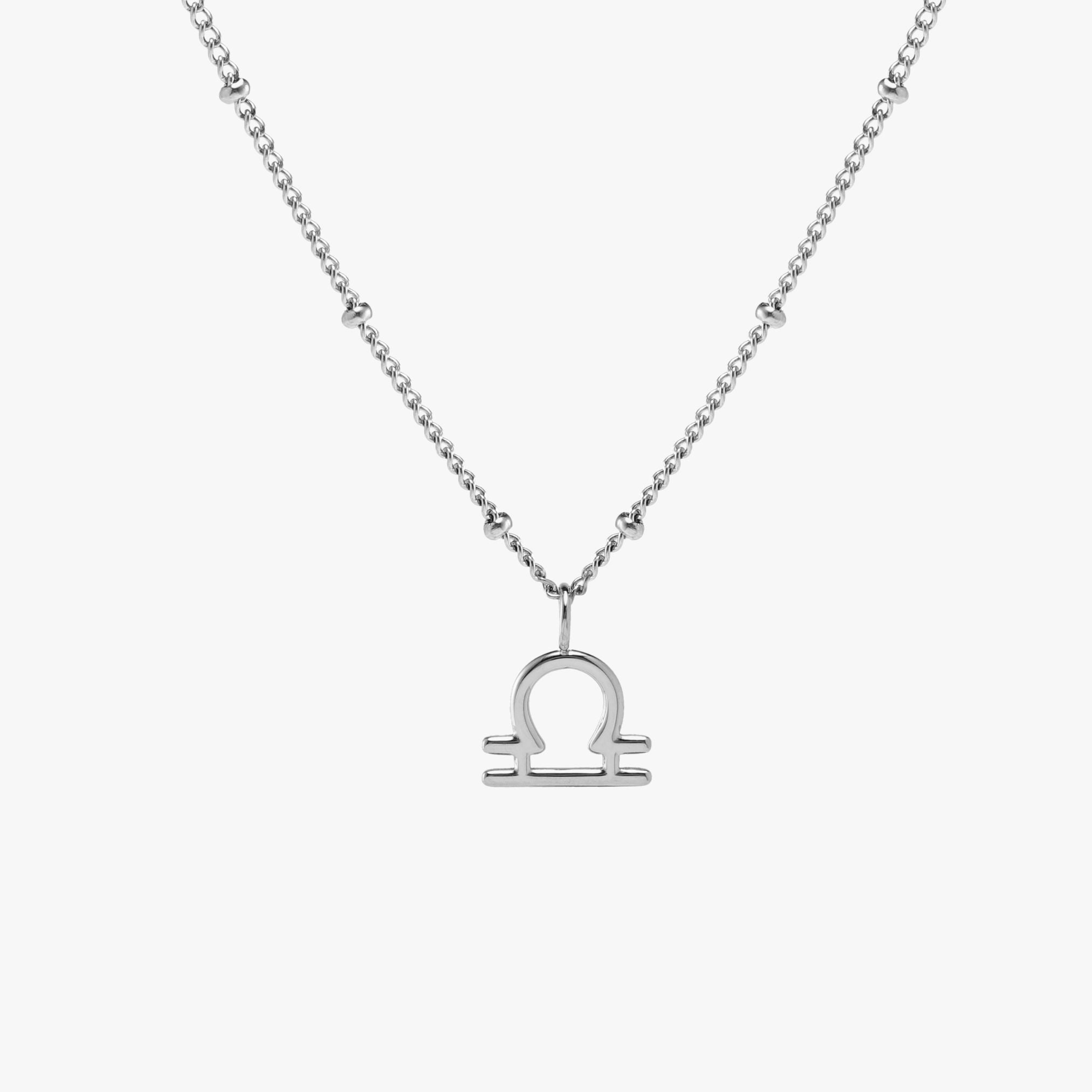 Zodiac Necklace Libra Silver