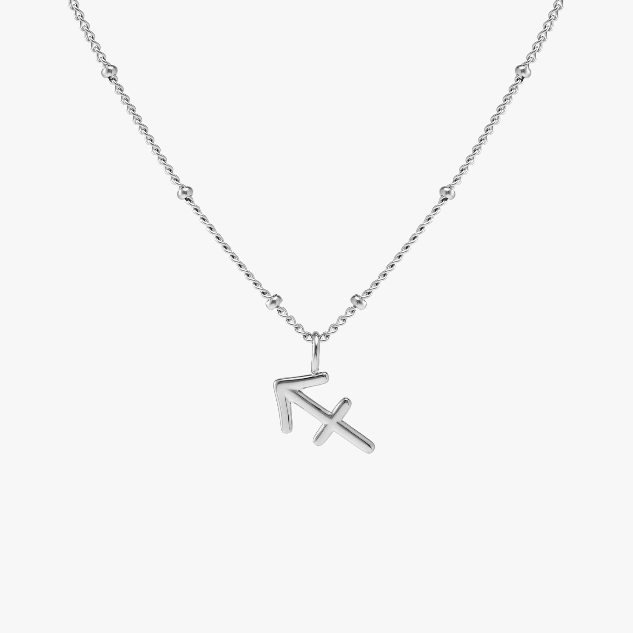 Zodiac Necklace Sagittarius Silver