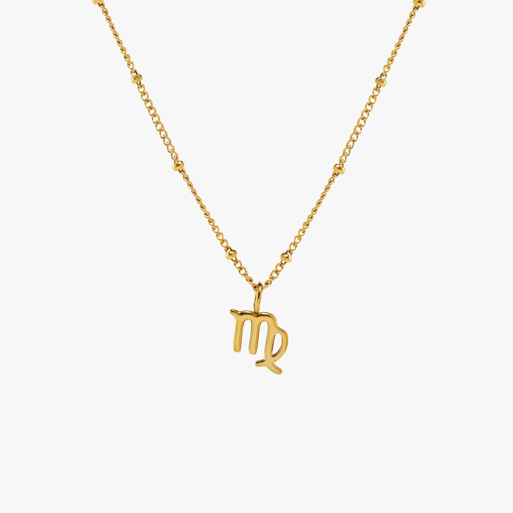 Zodiac Necklace Virgo Gold
