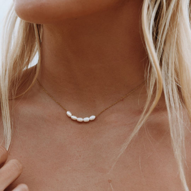 Dainty Beaded Freshwater Pearl Necklace, Bracelet & Earring Bridal Jew –  Tomm Jewellery