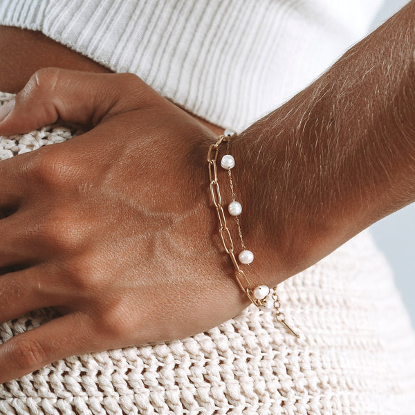 Double Freshwater Pearls Bracelet