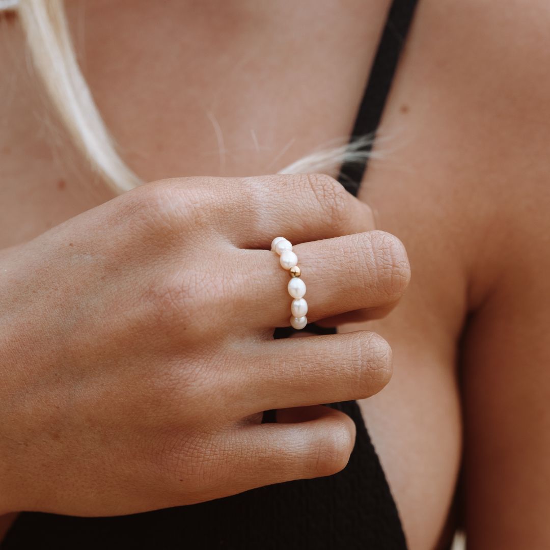 Fresh water pearl ring/ big pearl ring/ Fresh water pearl jewelry/ minimal pearl ring/ summer jewelry/ single pearl ring hotsell