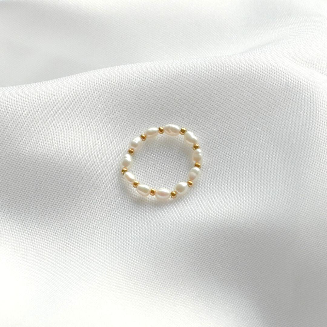 Genuine pearl ring deals