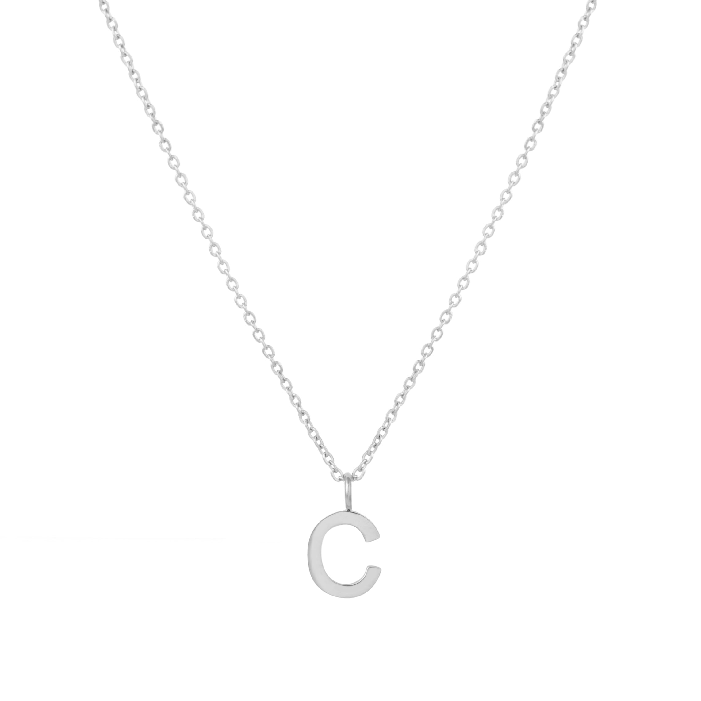 ChicSilver Initial Necklace for Women, 925 Sterling Silver Necklace Small  Letter C Pendant Necklace Name Alphabet Charm Jewelry for Teen Girls -  Walmart.com