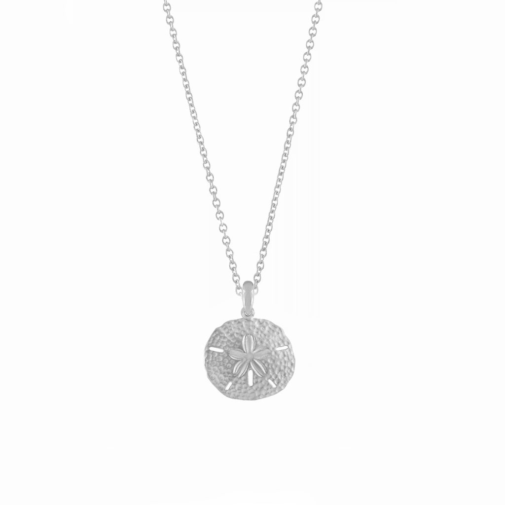 Silver sand dollar on sale necklace